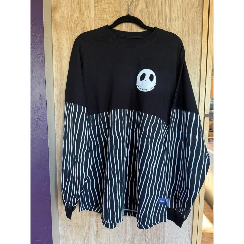 Disney Parks Nightmare Before Christmas Spirit Jersey Jack Skellington Med NWT - Picture 2 of 3